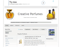 Tablet Screenshot of creativeperfumes.com